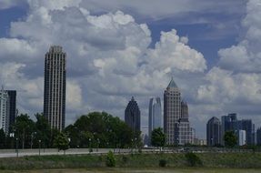 cityscape of High skyscrapers in Atlanta