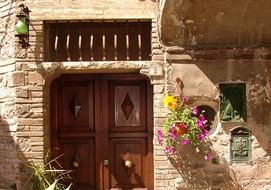 facade of a traditional Mediterranean house in Italy