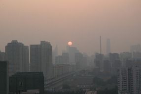 smog in Beijing, China