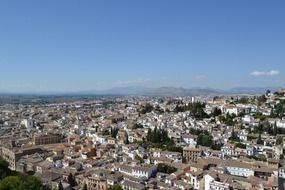 Aerial view of granada city