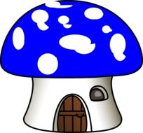 mushroom house drawing