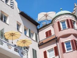 balcony parasols in summer