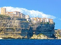 Landscape of the cliffs in Bonifacio