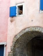 old house with arched entrance in croatia