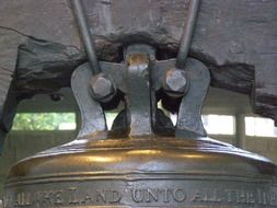 top part of liberty bell, usa, philadelphia