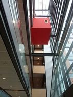 staircase and windows in a modern building