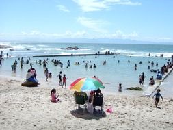 White sandy beach in Cape Town