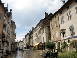 architecture of a city street in belley