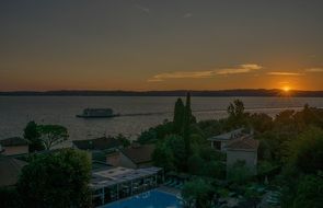 sunset on the lake Garda Italy