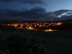 night lights in the city at night