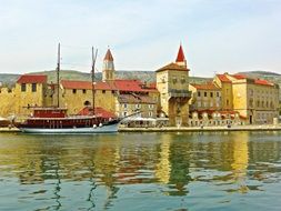 colorful buildings on the Adriatic in Trogir, Croatia