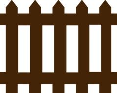 picket fence brown drawing