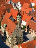 panoramic view of colorful roofs in the city of Nordlingen