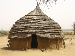 thatched house in africa