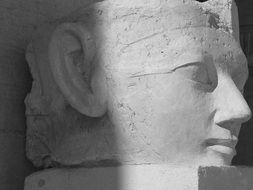 stone head of egyptian god