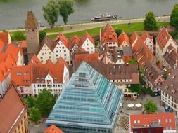 danube river water bank homes