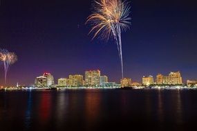 beautiful fireworks drawing