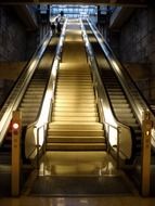 shiny moving escalator