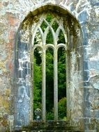 window is like a stone arch