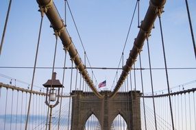 brooklyn bridge construction sky view