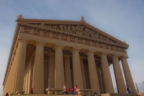 Historical Parthenon monument made of stone