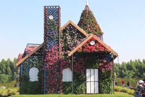 cute house with flowers