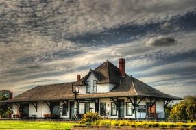 landscape of train station in Canada