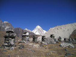 stone monuments in himalayas