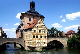 House near the river in Bamberg in Germany