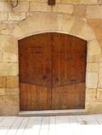 half-timbered wooden door