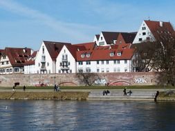 City panorama on the embankment of the river