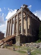 roman temple with ruins