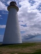 lighthouse on a background of clouds