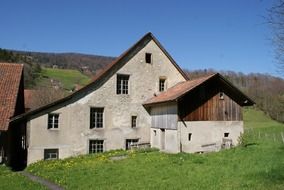 farm like a estate among the beautiful colorful plants