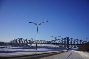 landscape View of the suspension bridge in Quebec