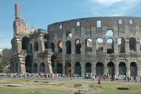 ruined coliseum building in rome