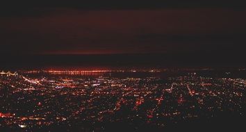 panorama of night san francisco