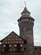 castle tower of knight's castle in Nuremberg