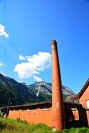 Huge red brick chimney