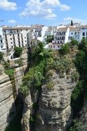 Houses on rocky plateau