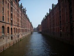 Canal and buildings in Hamburg