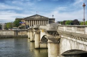 seine river bridge in france