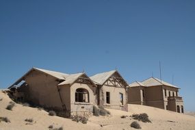 abandoned ghost town in the desert