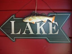 fish house sign lake