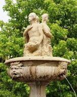 antique fountain in a park