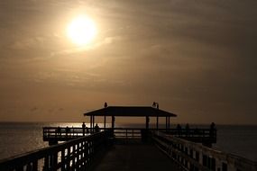 Fishing pier at sunset