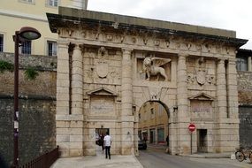 beautiful aged city gate, croatia, zadar