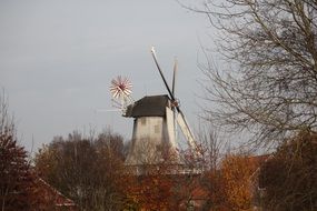 windmill among the trees