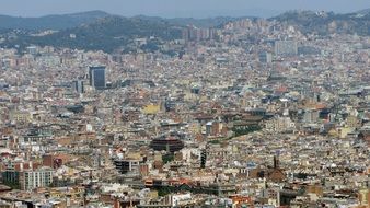 center of city, aerial View, spain, Barcelona