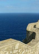 sea water coast cliff sky blue